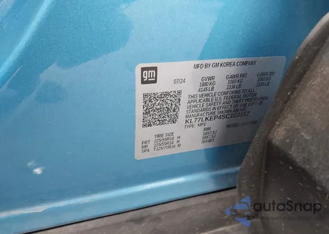 2025 Chevrolet Trax Fwd Activ z USA, uszkodzony, nr VIN KL77LKEP4SC103167